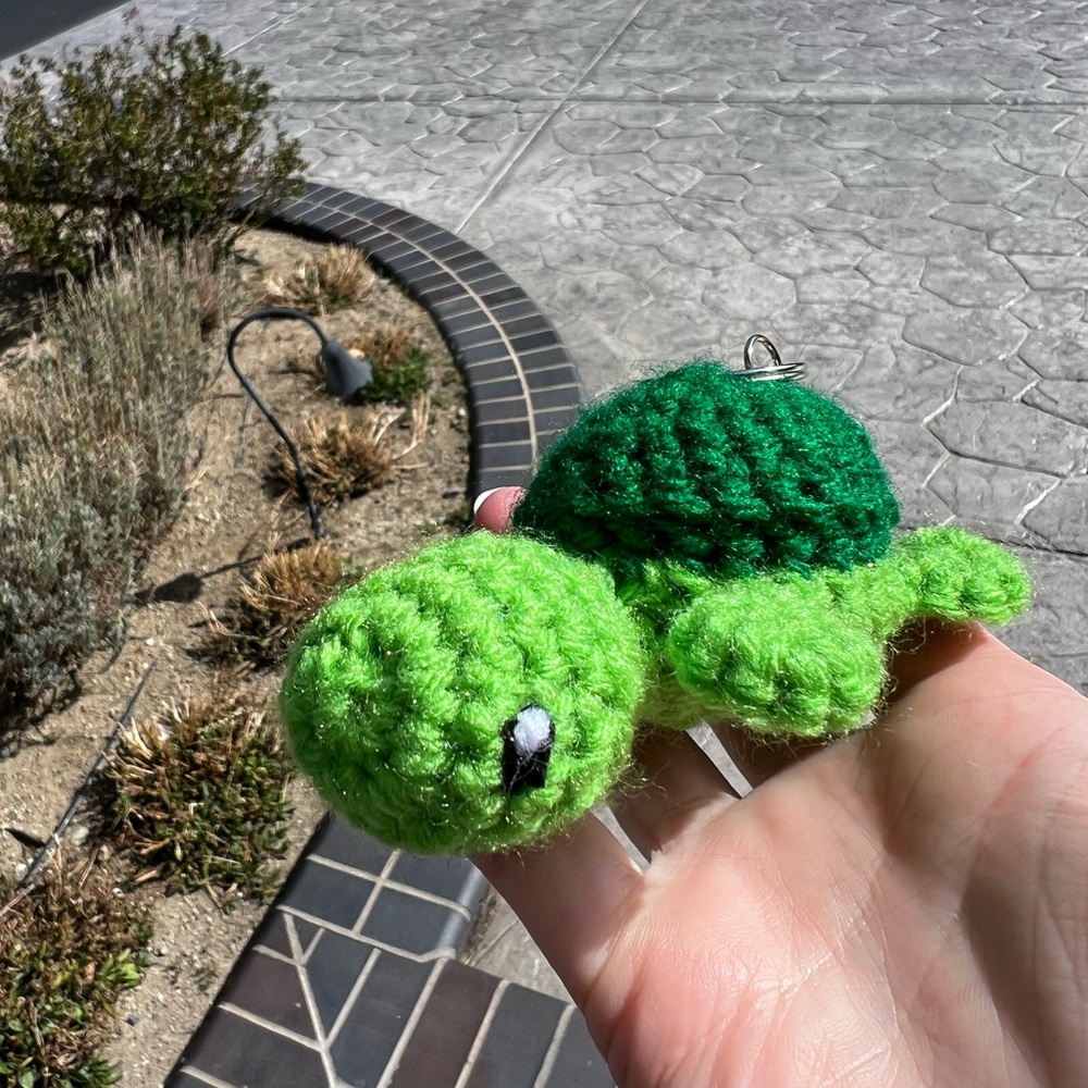 3/$20 Hand Crocheted Baby Sea Turtle Keychain! - Picture 5 of 9